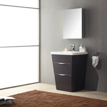 Load image into Gallery viewer, Fresca Milano 26&quot; Chestnut Modern Bathroom Vanity w/ Medicine Cabinet- Fresca