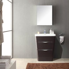 Load image into Gallery viewer, Fresca Milano 26&quot; Chestnut Modern Bathroom Vanity w/ Medicine Cabinet- Fresca