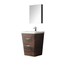 Load image into Gallery viewer, Fresca Milano 26&quot; Rosewood Modern Bathroom Vanity w/ Medicine Cabinet- Fresca