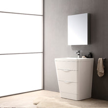 Load image into Gallery viewer, Fresca Milano 26&quot; Glossy White Modern Bathroom Vanity w/ Medicine Cabinet- Fresca