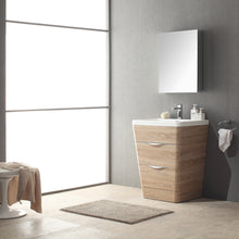 Load image into Gallery viewer, Fresca Milano 26&quot; White Oak Modern Bathroom Vanity w/ Medicine Cabinet- Fresca