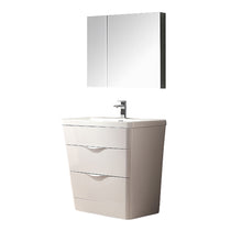 Load image into Gallery viewer, Fresca Milano 32&quot; Glossy White Modern Bathroom Vanity w/ Medicine Cabinet- Fresca