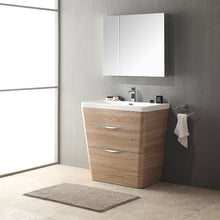 Load image into Gallery viewer, Fresca Milano 32&quot; White Oak Modern Bathroom Vanity w/ Medicine Cabinet- Fresca