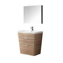 Load image into Gallery viewer, Fresca Milano 32&quot; White Oak Modern Bathroom Vanity w/ Medicine Cabinet- Fresca