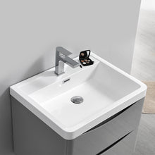 Load image into Gallery viewer, Fresca Tuscany 24&quot; Glossy Gray Wall Hung Modern Bathroom Vanity w/ Medicine Cabinet- Fresca