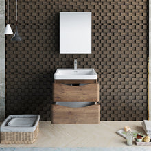 Load image into Gallery viewer, Fresca Tuscany 24&quot; Rosewood Wall Hung Modern Bathroom Vanity w/ Medicine Cabinet- Fresca