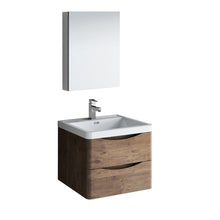 Load image into Gallery viewer, Fresca Tuscany 24&quot; Rosewood Wall Hung Modern Bathroom Vanity w/ Medicine Cabinet- Fresca