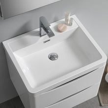 Load image into Gallery viewer, Fresca Tuscany 24&quot; Glossy White Wall Hung Modern Bathroom Vanity w/ Medicine Cabinet- Fresca