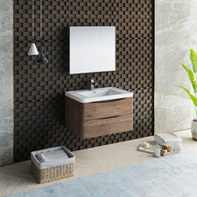 Load image into Gallery viewer, Fresca Tuscany 32&quot; Rosewood Wall Hung Modern Bathroom Vanity w/ Medicine Cabinet- Fresca