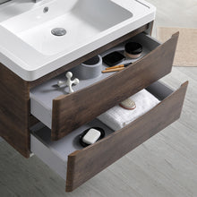 Load image into Gallery viewer, Fresca Tuscany 32&quot; Rosewood Wall Hung Modern Bathroom Vanity w/ Medicine Cabinet- Fresca