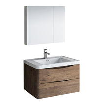 Load image into Gallery viewer, Fresca Tuscany 32&quot; Rosewood Wall Hung Modern Bathroom Vanity w/ Medicine Cabinet- Fresca