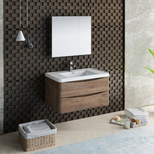 Load image into Gallery viewer, Fresca Tuscany 36&quot; Rosewood Wall Hung Modern Bathroom Vanity w/ Medicine Cabinet- Fresca
