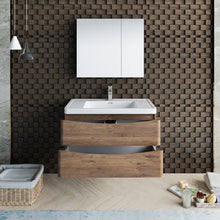 Load image into Gallery viewer, Fresca Tuscany 36&quot; Rosewood Wall Hung Modern Bathroom Vanity w/ Medicine Cabinet- Fresca
