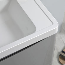 Load image into Gallery viewer, Fresca Tuscany 40&quot; Glossy Gray Wall Hung Modern Bathroom Vanity w/ Medicine Cabinet- Fresca