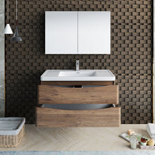 Load image into Gallery viewer, Fresca Tuscany 40&quot; Rosewood Wall Hung Modern Bathroom Vanity w/ Medicine Cabinet- Fresca