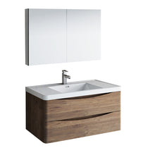 Load image into Gallery viewer, Fresca Tuscany 40&quot; Rosewood Wall Hung Modern Bathroom Vanity w/ Medicine Cabinet- Fresca