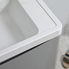Load image into Gallery viewer, Fresca Tuscany 48&quot; Glossy Gray Wall Hung Modern Bathroom Vanity w/ Medicine Cabinet- Fresca