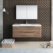 Load image into Gallery viewer, Fresca Tuscany 48&quot; Rosewood Wall Hung Modern Bathroom Vanity w/ Medicine Cabinet- Fresca