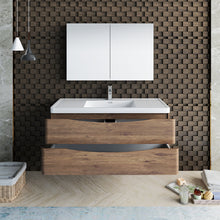 Load image into Gallery viewer, Fresca Tuscany 48&quot; Rosewood Wall Hung Modern Bathroom Vanity w/ Medicine Cabinet- Fresca