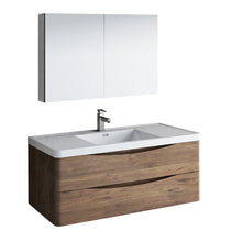Load image into Gallery viewer, Fresca Tuscany 48&quot; Rosewood Wall Hung Modern Bathroom Vanity w/ Medicine Cabinet- Fresca