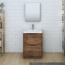 Load image into Gallery viewer, Fresca Tuscany 24&quot; Rosewood Free Standing Modern Bathroom Vanity w/ Medicine Cabinet- Fresca
