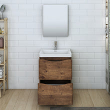 Load image into Gallery viewer, Fresca Tuscany 24&quot; Rosewood Free Standing Modern Bathroom Vanity w/ Medicine Cabinet- Fresca