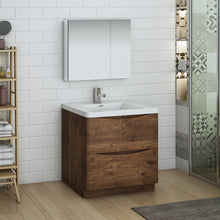 Load image into Gallery viewer, Fresca Tuscany 32&quot; Rosewood Free Standing Modern Bathroom Vanity w/ Medicine Cabinet- Fresca