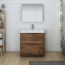 Load image into Gallery viewer, Fresca Tuscany 32&quot; Rosewood Free Standing Modern Bathroom Vanity w/ Medicine Cabinet- Fresca