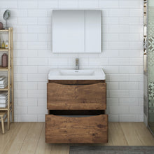 Load image into Gallery viewer, Fresca Tuscany 32&quot; Rosewood Free Standing Modern Bathroom Vanity w/ Medicine Cabinet- Fresca