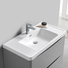Load image into Gallery viewer, Fresca Tuscany 36&quot; Glossy Gray Free Standing Modern Bathroom Vanity w/ Medicine Cabinet- Fresca