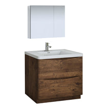 Load image into Gallery viewer, Fresca Tuscany 36&quot; Rosewood Free Standing Modern Bathroom Vanity w/ Medicine Cabinet- Fresca