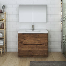 Load image into Gallery viewer, Fresca Tuscany 40&quot; Rosewood Free Standing Modern Bathroom Vanity w/ Medicine Cabinet- Fresca
