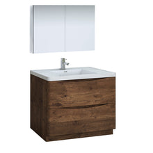 Load image into Gallery viewer, Fresca Tuscany 40&quot; Rosewood Free Standing Modern Bathroom Vanity w/ Medicine Cabinet- Fresca