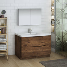 Load image into Gallery viewer, Fresca Tuscany 48&quot; Rosewood Free Standing Modern Bathroom Vanity w/ Medicine Cabinet- Fresca