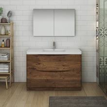 Load image into Gallery viewer, Fresca Tuscany 48&quot; Rosewood Free Standing Modern Bathroom Vanity w/ Medicine Cabinet- Fresca