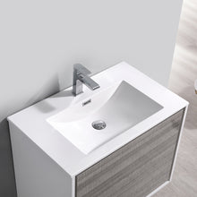 Load image into Gallery viewer, Fresca Catania 30&quot; Glossy Ash Gray Wall Hung Modern Bathroom Vanity w/ Medicine Cabinet- Fresca
