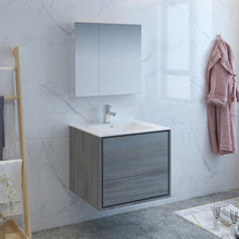 Load image into Gallery viewer, Fresca Catania 30&quot; Ocean Gray Wall Hung Modern Bathroom Vanity w/ Medicine Cabinet- Fresca