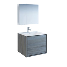 Load image into Gallery viewer, Fresca Catania 30&quot; Ocean Gray Wall Hung Modern Bathroom Vanity w/ Medicine Cabinet- Fresca