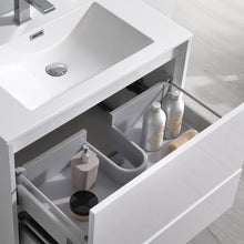 Load image into Gallery viewer, Fresca Catania 30&quot; Glossy White Wall Hung Modern Bathroom Vanity w/ Medicine Cabinet- Fresca