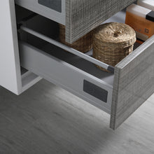 Load image into Gallery viewer, Fresca Catania 48&quot; Glossy Ash Gray Wall Hung Double Sink Modern Bathroom Vanity w/ Medicine Cabinet- Fresca