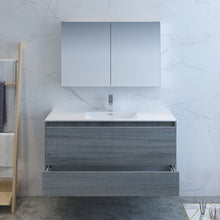 Load image into Gallery viewer, Fresca Catania 48&quot; Ocean Gray Wall Hung Modern Bathroom Vanity w/ Medicine Cabinet- Fresca