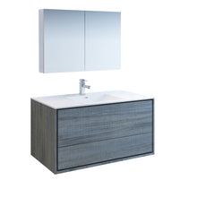 Load image into Gallery viewer, Fresca Catania 48&quot; Ocean Gray Wall Hung Modern Bathroom Vanity w/ Medicine Cabinet- Fresca