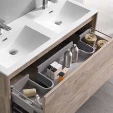 Load image into Gallery viewer, Fresca Catania 48&quot; Rustic Natural Wood Wall Hung Double Sink Modern Bathroom Vanity w/ Medicine Cabinet- Fresca