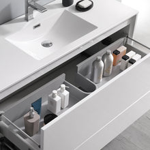 Load image into Gallery viewer, Fresca Catania 48&quot; Glossy White Wall Hung Modern Bathroom Vanity w/ Medicine Cabinet- Fresca
