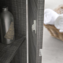 Load image into Gallery viewer, Fresca Lazzaro 72&quot; Glossy Ash Gray Free Standing Double Sink Modern Bathroom Vanity w/ Medicine Cabinet- Fresca