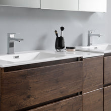 Load image into Gallery viewer, Fresca Lazzaro 72&quot; Rosewood Free Standing Double Sink Modern Bathroom Vanity w/ Medicine Cabinet- Fresca