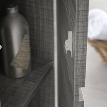 Load image into Gallery viewer, Fresca Lazzaro 84&quot; Glossy Ash Gray Free Standing Double Sink Modern Bathroom Vanity w/ Medicine Cabinet- Fresca