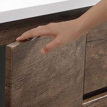 Load image into Gallery viewer, Fresca Lazzaro 84&quot; Rosewood Free Standing Double Sink Modern Bathroom Vanity w/ Medicine Cabinet- Fresca