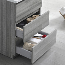 Load image into Gallery viewer, Fresca Lazzaro 24&quot; Glossy Ash Gray Free Standing Modern Bathroom Vanity w/ Medicine Cabinet- Fresca