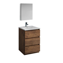 Load image into Gallery viewer, Fresca Lazzaro 24&quot; Rosewood Free Standing Modern Bathroom Vanity w/ Medicine Cabinet- Fresca